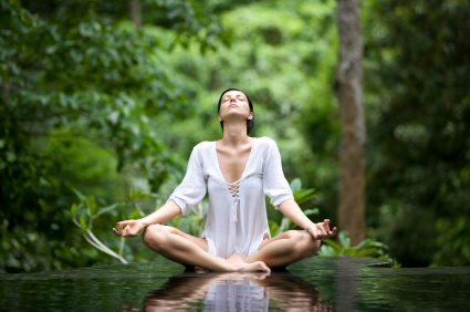 Yoga in the forest